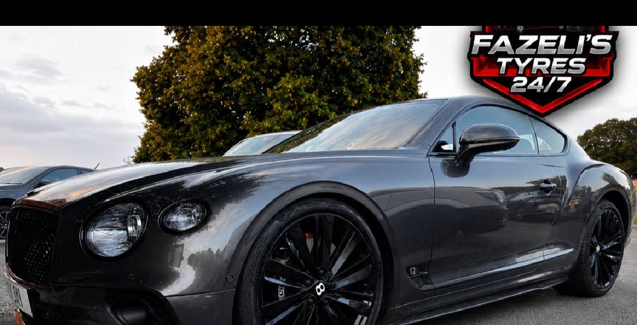 Fazeli's Tyres 24/7 mobile tyre work on a Bentley